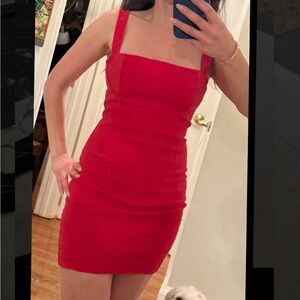 Bershka Vibrant Red Mini Dress